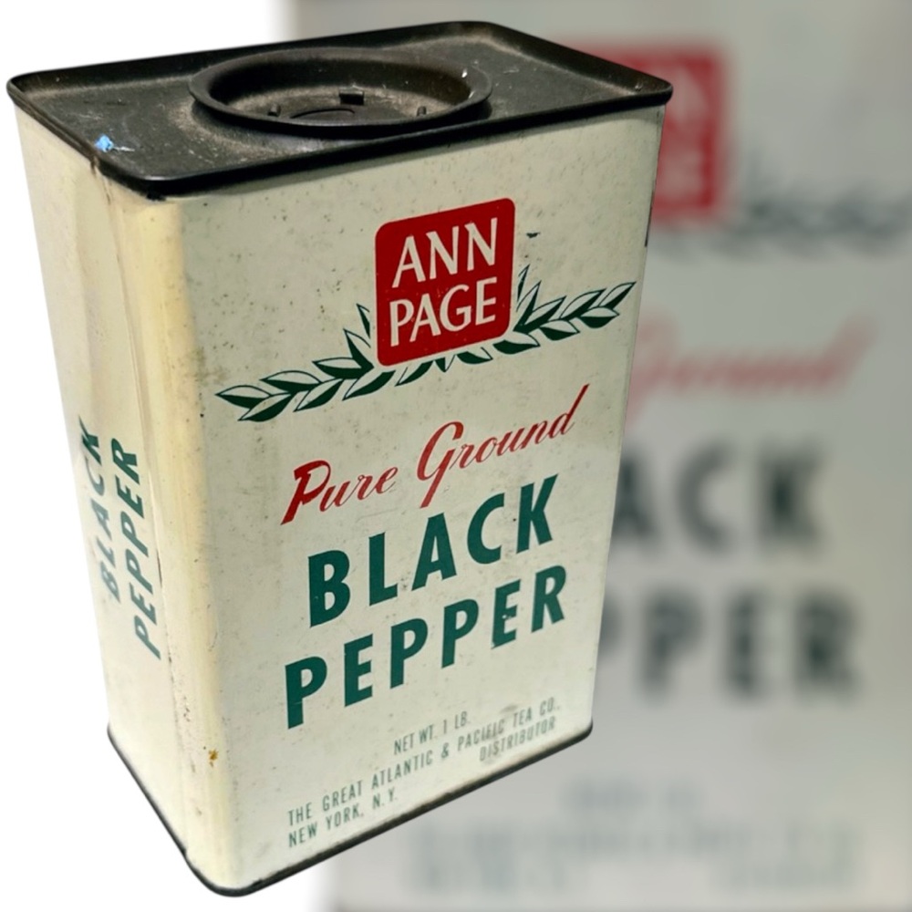 Vintage Mid 90’s Ann Page Pure Ground Black Pepper tin - Rare Collectible
